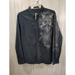 Sportrendy Men's Casual Long Sleeve Navy Size XL
